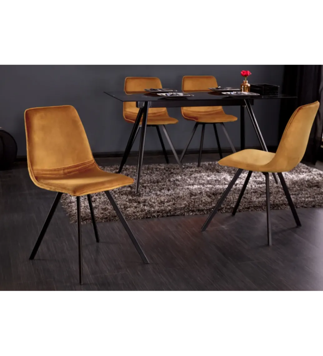 Krzesło Amsterdam Retro ciemna musztarda*Invicta Interior