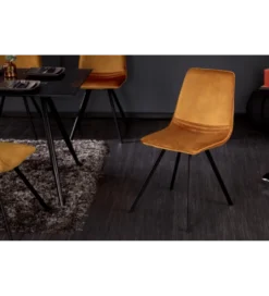 Krzesło Amsterdam Retro ciemna musztarda*Invicta Interior