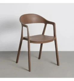 Krzesło BARETO 80 cm brązowe z podłokietnikami nogi v*Zona-Design Outlet