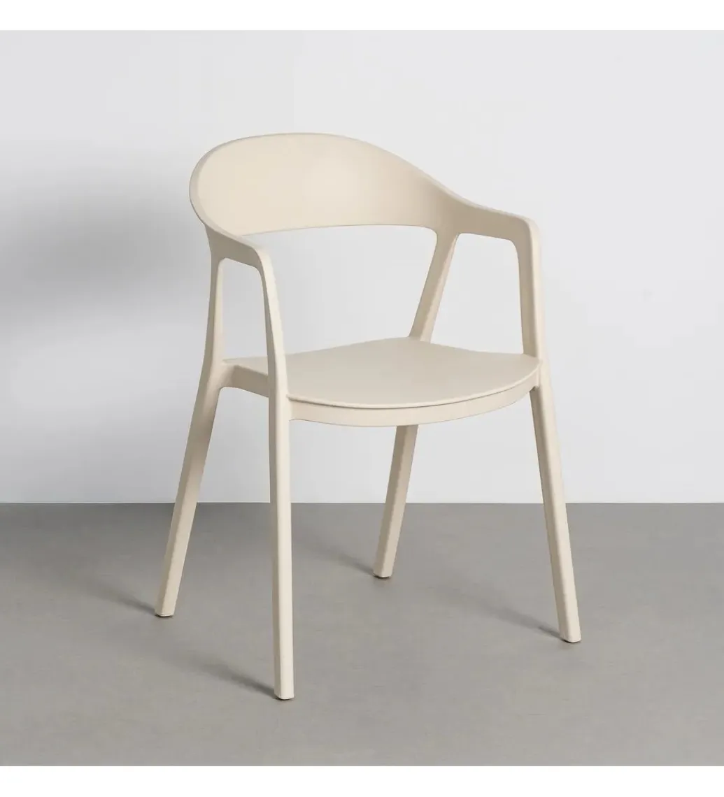 Krzesło BARETO 80 cm kremowe z podłokietnikami nogi v*Zona-Design Best