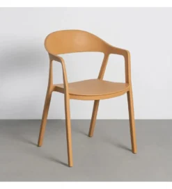 Krzesło BARETO 80 cm żółte z podłokietnikami nogi v*Zona-Design Online