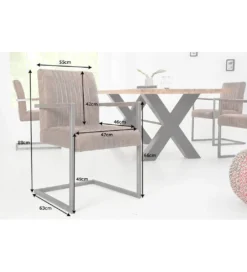 Krzesło Big Aston antyczny brąz*Invicta Interior Online