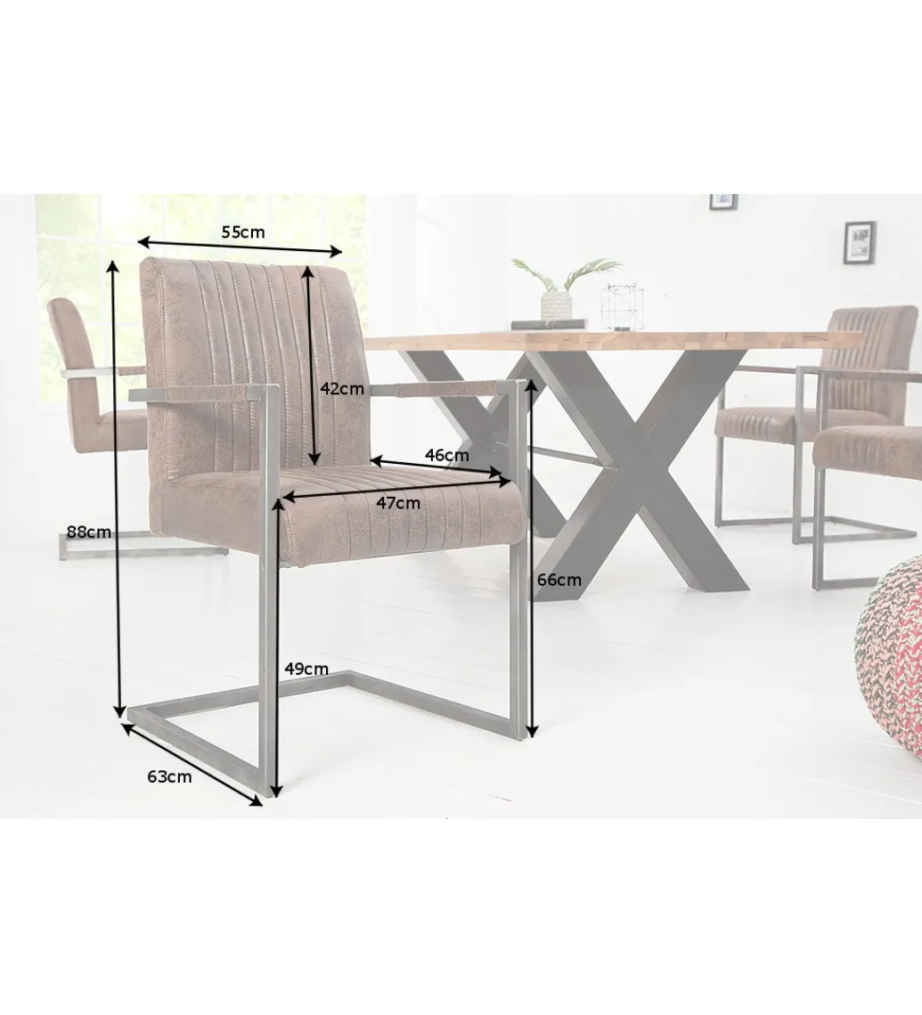 Krzesło Big Aston antyczny brąz*Invicta Interior Online