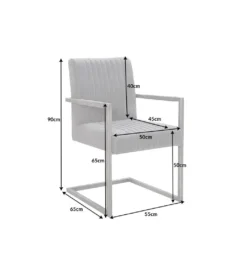 Krzesło Big Aston antyczny szary*Invicta Interior Discount