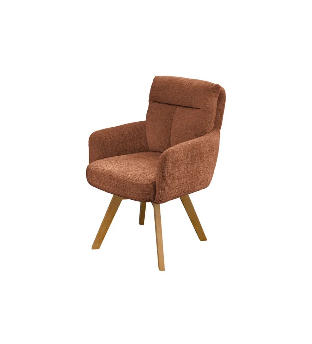 Krzesło BIG GEORGE chenille brązowy*Invicta Interior New