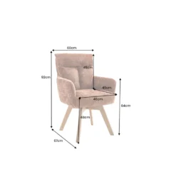 Krzesło BIG GEORGE chenille brązowy*Invicta Interior New