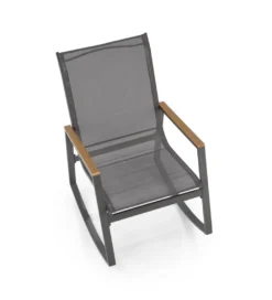 Krzesło bujane ZLATAN 97 cm popielate*Halmar