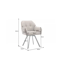 Krzesło CASAR Lounger obrotowe 180 stopni taupe*Invicta Interior New