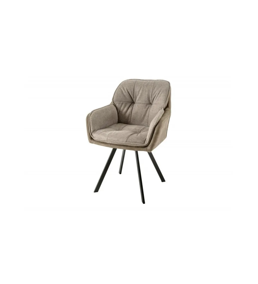Krzesło CASAR Lounger obrotowe 180 stopni taupe*Invicta Interior New