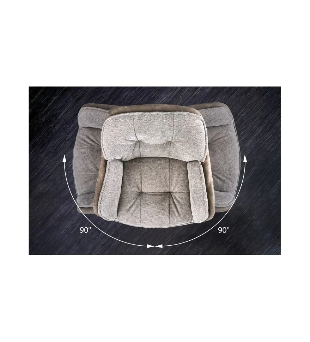 Krzesło CASAR Lounger obrotowe 180 stopni taupe*Invicta Interior New