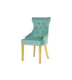 Krzesło CASTLE DELUXE welur jasnoniebieskie*Invicta Interior