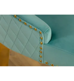 Krzesło CASTLE DELUXE welur jasnoniebieskie*Invicta Interior