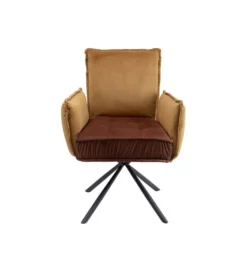 Krzesło CHELSEA 88 cm welur brązowe*KARE Discount