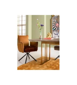 Krzesło CHELSEA 88 cm welur brązowe*KARE Discount