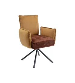 Krzesło CHELSEA 88 cm welur brązowe*KARE Discount