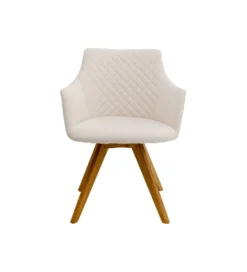 Krzesło COCO WOOD kremowe Chenille*KARE Online