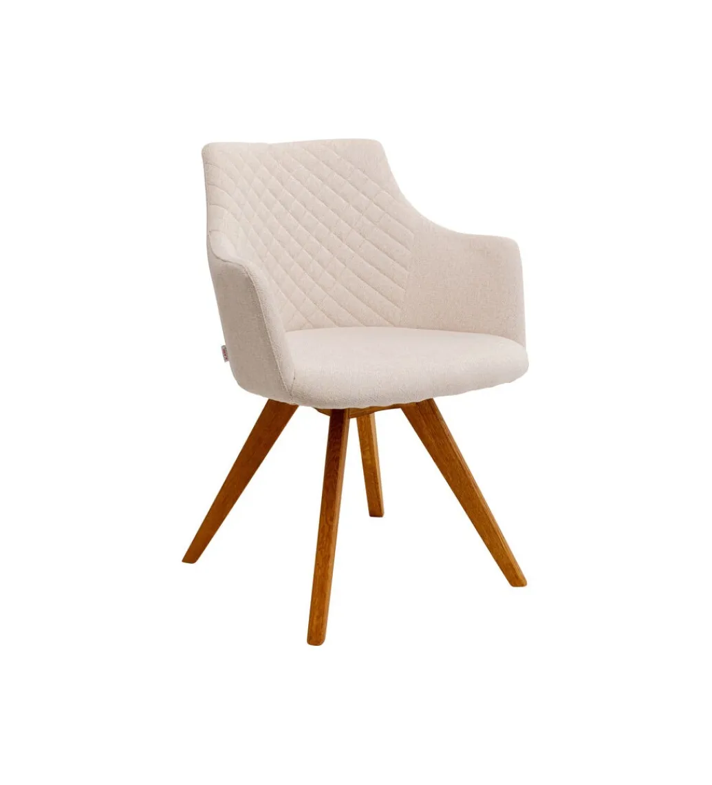 Krzesło COCO WOOD kremowe Chenille*KARE Online