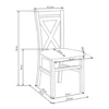 Krzesło DARIUSZ II 90 cm w optyce ciemnego orzecha*Halmar Outlet