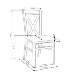 Krzesło DARIUSZ II 90 cm w optyce ciemnego orzecha*Halmar Outlet