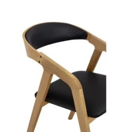 Krzesło dębowe LORIN z podłokietnikami skóra*POLSKI DESIGN Outlet