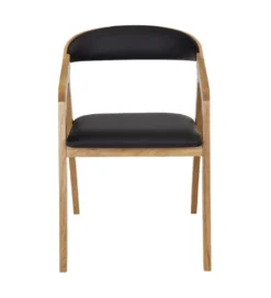 Krzesło dębowe LORIN z podłokietnikami skóra*POLSKI DESIGN Outlet