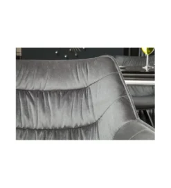 Krzesło designerskie The Dutch Comfort aksamitny szary*Invicta Interior Online