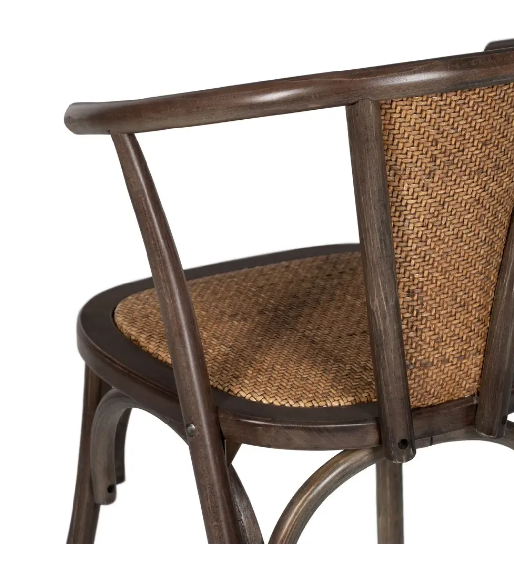 Krzesło DUROS czekoladowe ratan drewno buk*Zona-Design Online