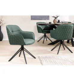 Krzesło Edmonton obrotowe 180 stopni Zielone outlet*Invicta Interior Discount