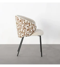 Krzesło ESTAMPADO 74 cm biała ochra*Zona-Design Online