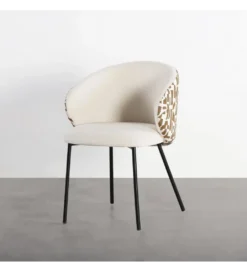 Krzesło ESTAMPADO 74 cm biała ochra*Zona-Design Online
