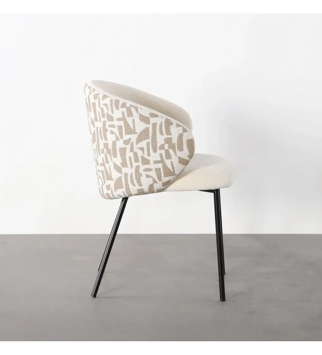Krzesło ESTAMPADO 74 cm biało beżowe*Zona-Design Clearance