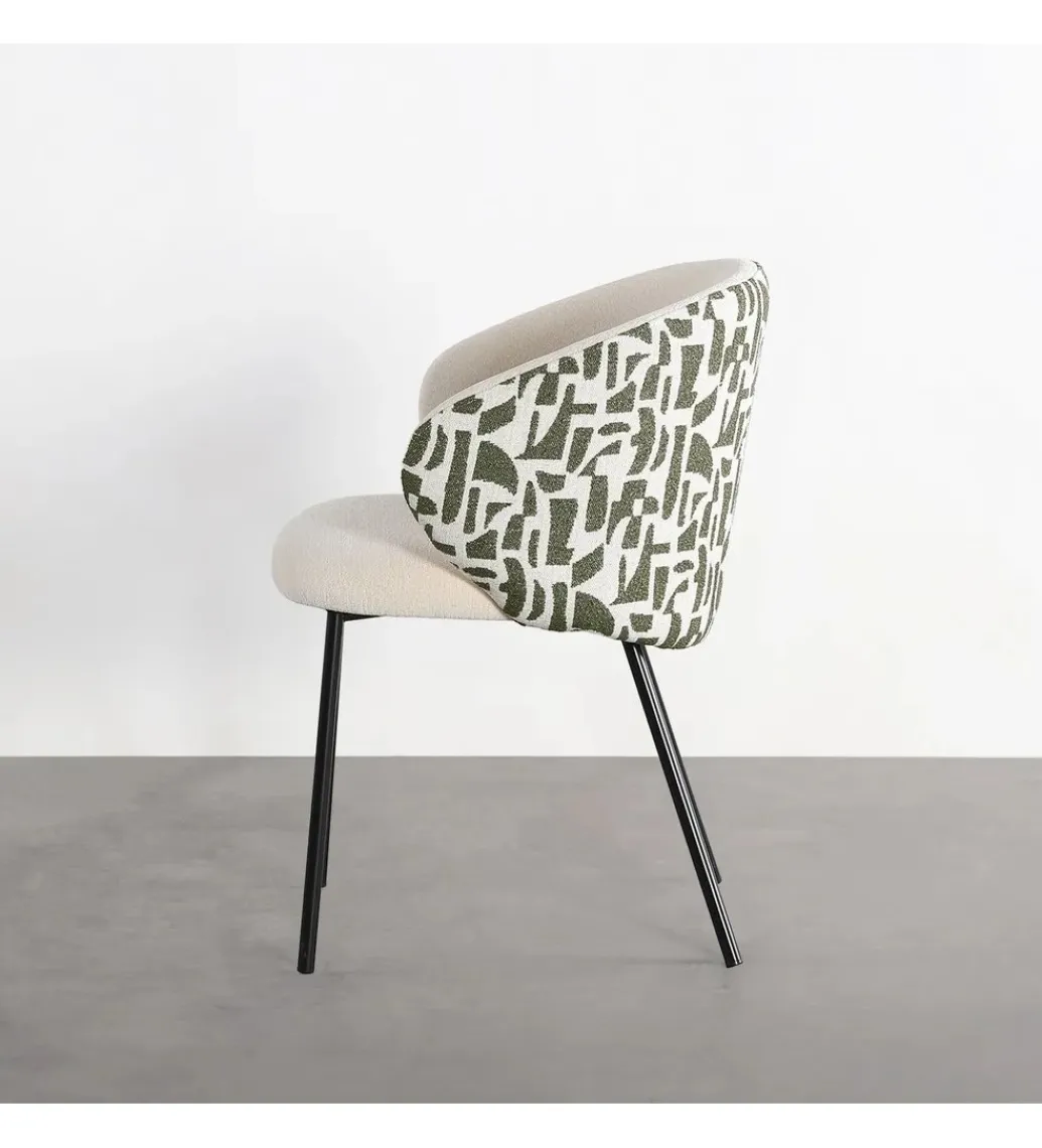 Krzesło ESTAMPADO 74 cm biało szare*Zona-Design Online