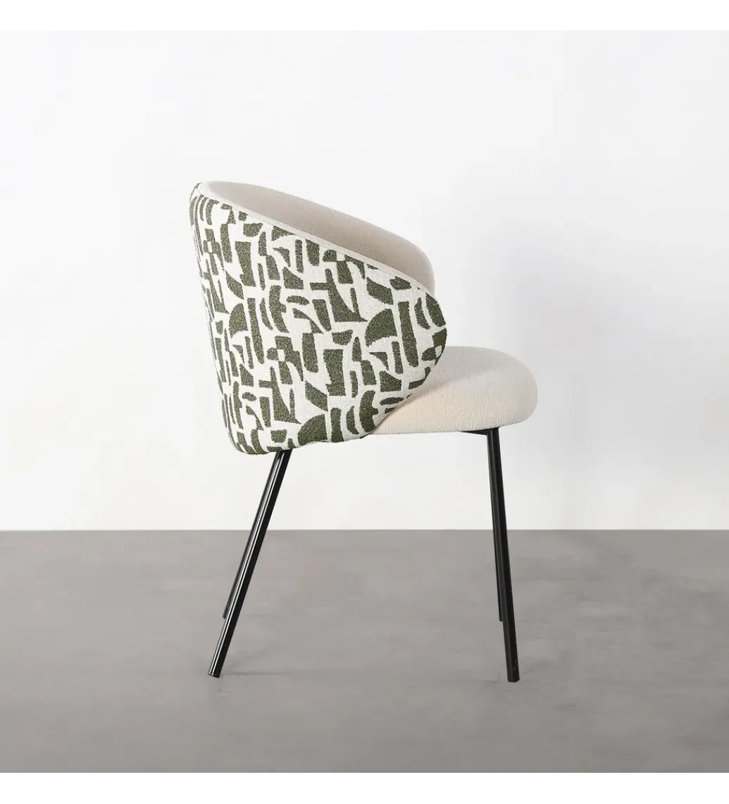 Krzesło ESTAMPADO 74 cm biało szare*Zona-Design Online