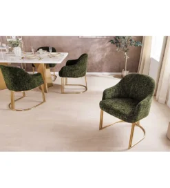 Krzesło EXTRAVAGANCIA tapicerowane zielony*Invicta Interior Discount