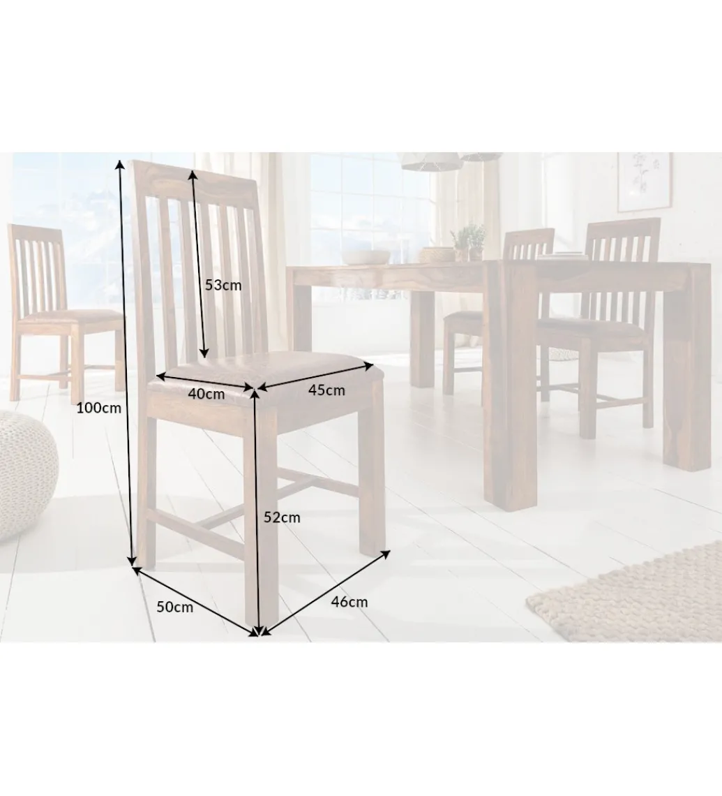 Krzesło Finice Newark Makassar drewno sheesham*Invicta Interior - przedsprzedaż New