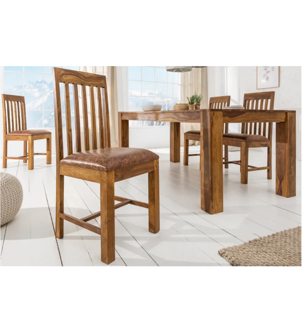 Krzesło Finice Newark Makassar drewno sheesham*Invicta Interior - przedsprzedaż New