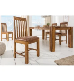 Krzesło Finice Newark Makassar drewno sheesham*Invicta Interior - przedsprzedaż New