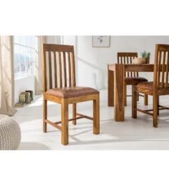Krzesło Finice Newark Makassar drewno sheesham*Invicta Interior - przedsprzedaż New