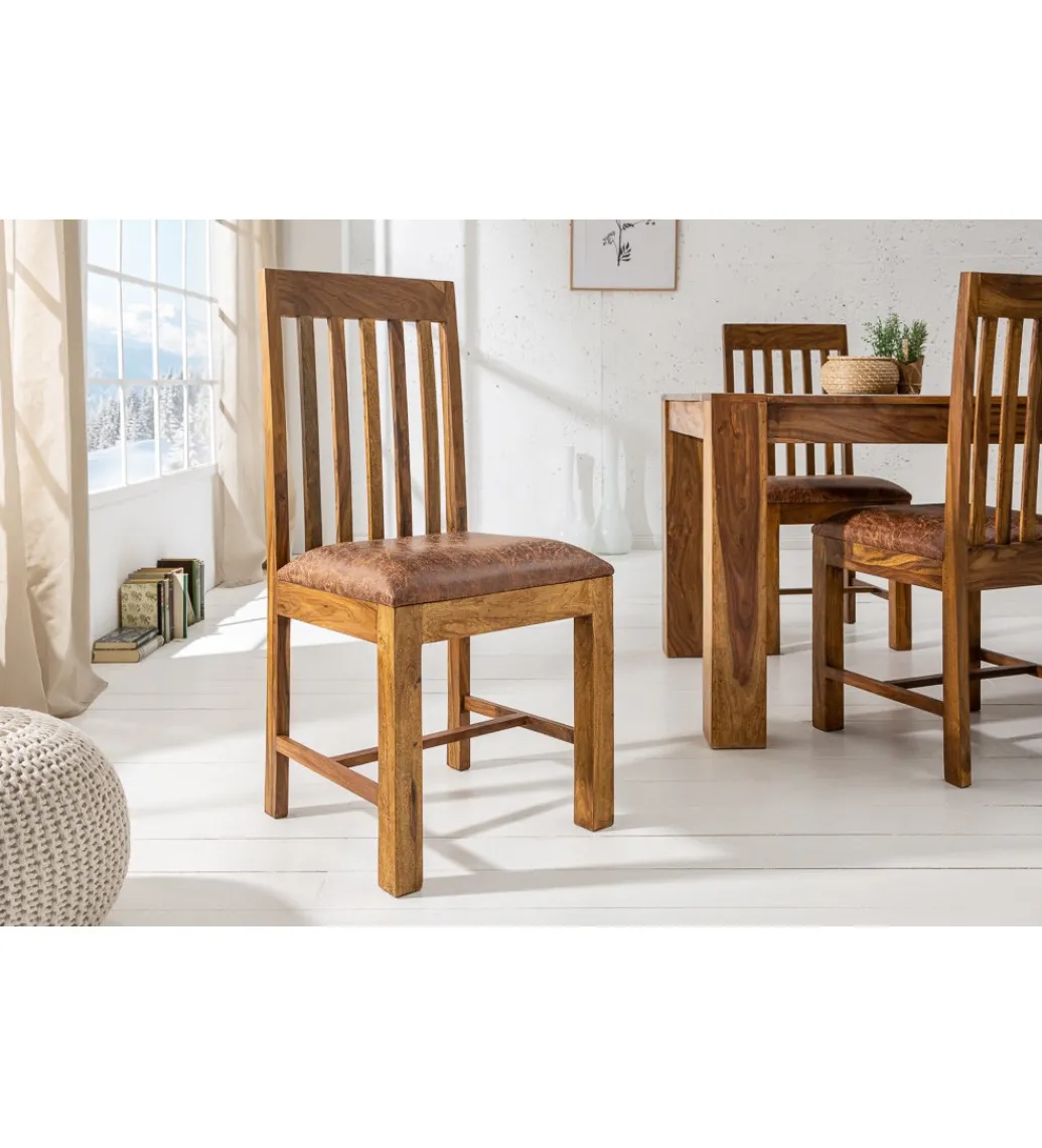 Krzesło Finice Newark Makassar drewno sheesham*Invicta Interior - przedsprzedaż New