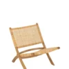 Krzesło FOLDE 78 cm drewno teak rattan*J-Line Discount