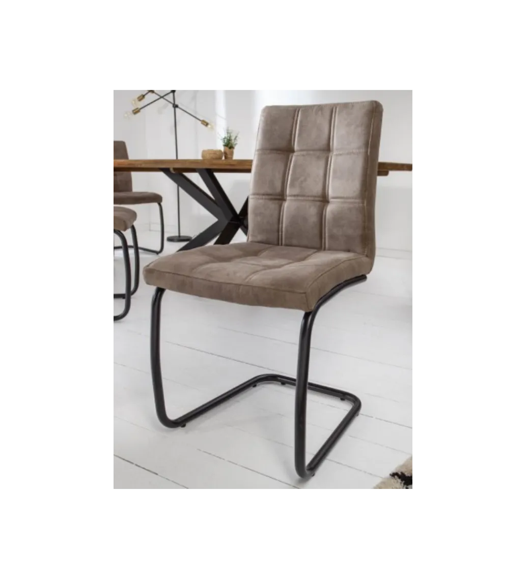 Krzesło GASPAR vintage szarobrązowe*Invicta Interior Best