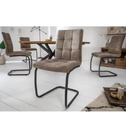 Krzesło GASPAR vintage szarobrązowe*Invicta Interior Best