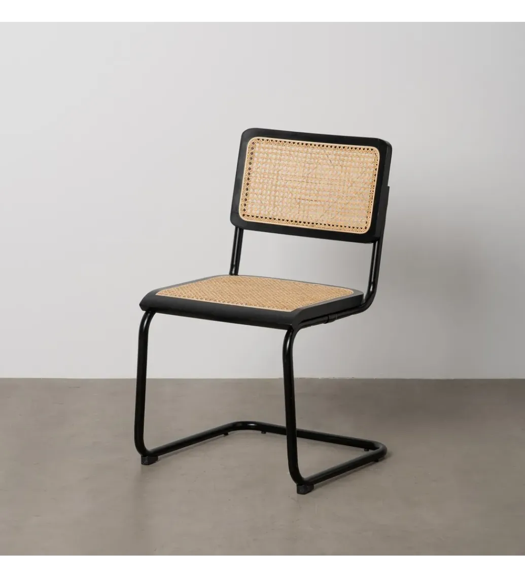 Krzesło GIVM czarne ratan drewno kauczuk*Zona-Design Discount