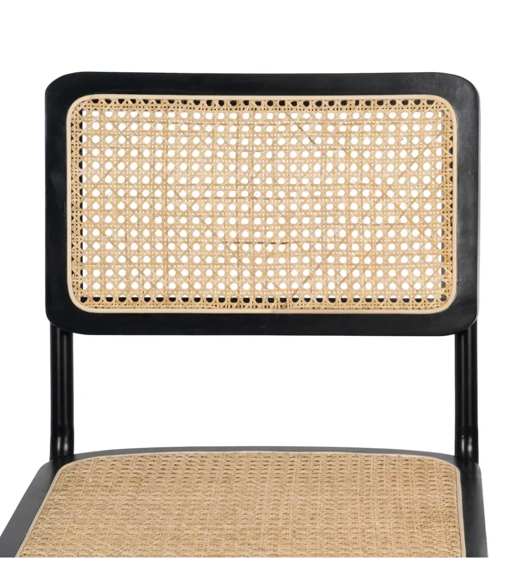 Krzesło GIVM czarne ratan drewno kauczuk*Zona-Design Discount