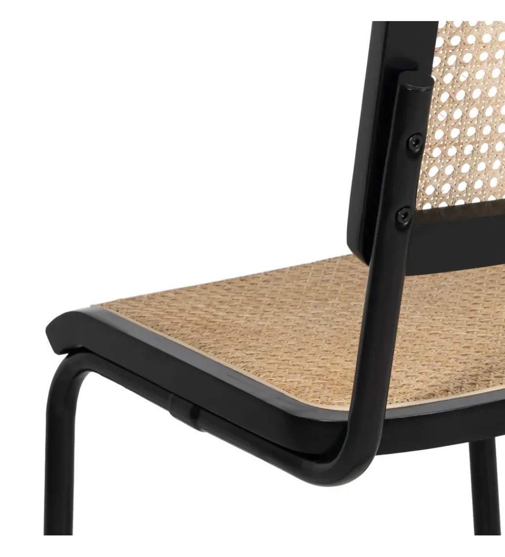 Krzesło GIVM czarne ratan drewno kauczuk*Zona-Design Discount