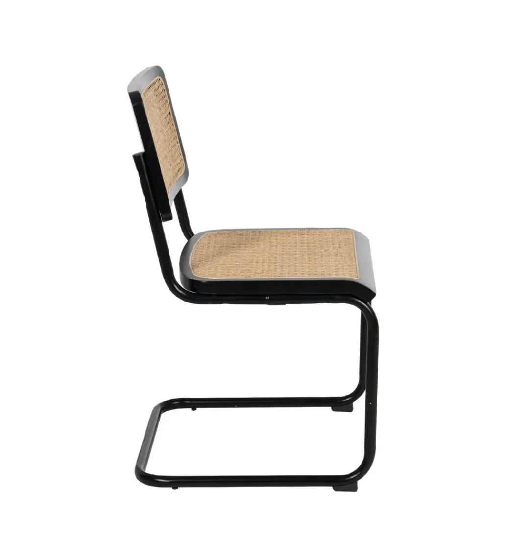 Krzesło GIVM czarne ratan drewno kauczuk*Zona-Design Discount
