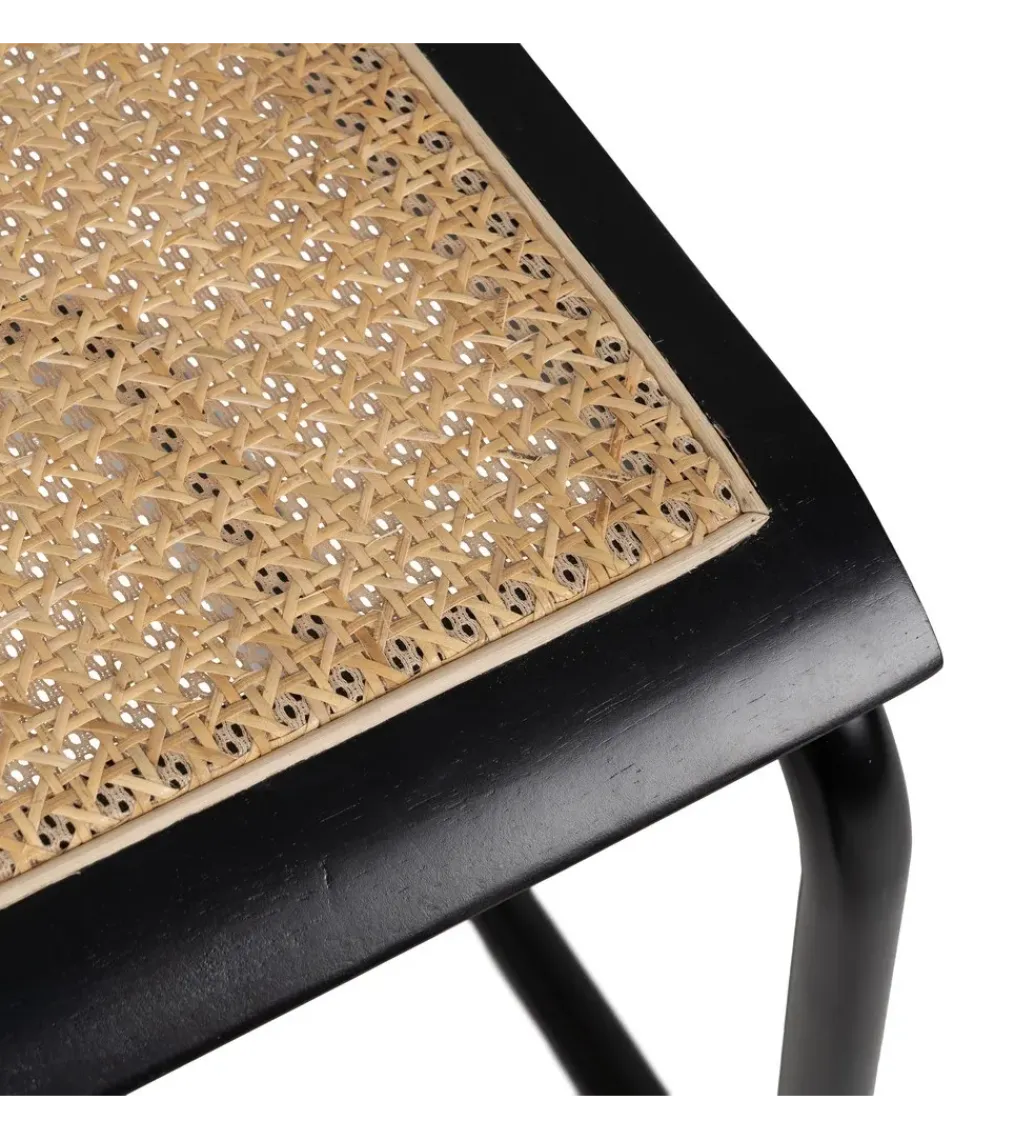 Krzesło GIVM czarne ratan drewno kauczuk*Zona-Design Discount