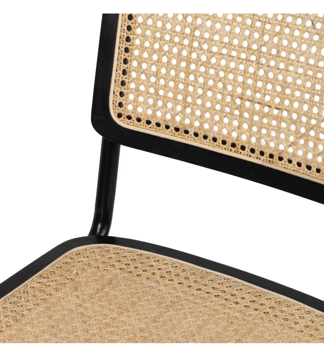 Krzesło GIVM czarne ratan drewno kauczuk*Zona-Design Discount