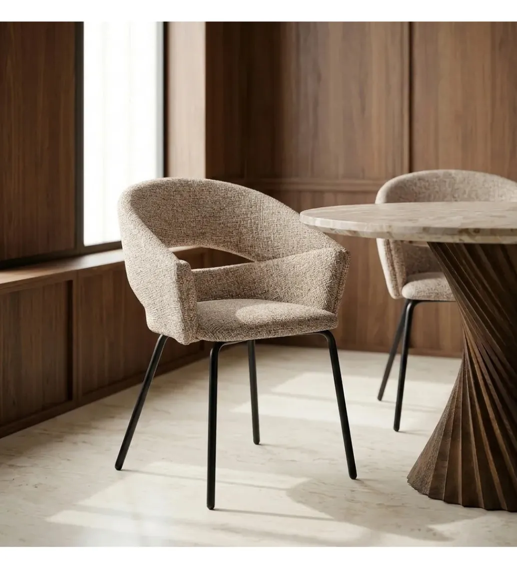 Krzesło HANAREO 82 cm taupe*Zona-Design New