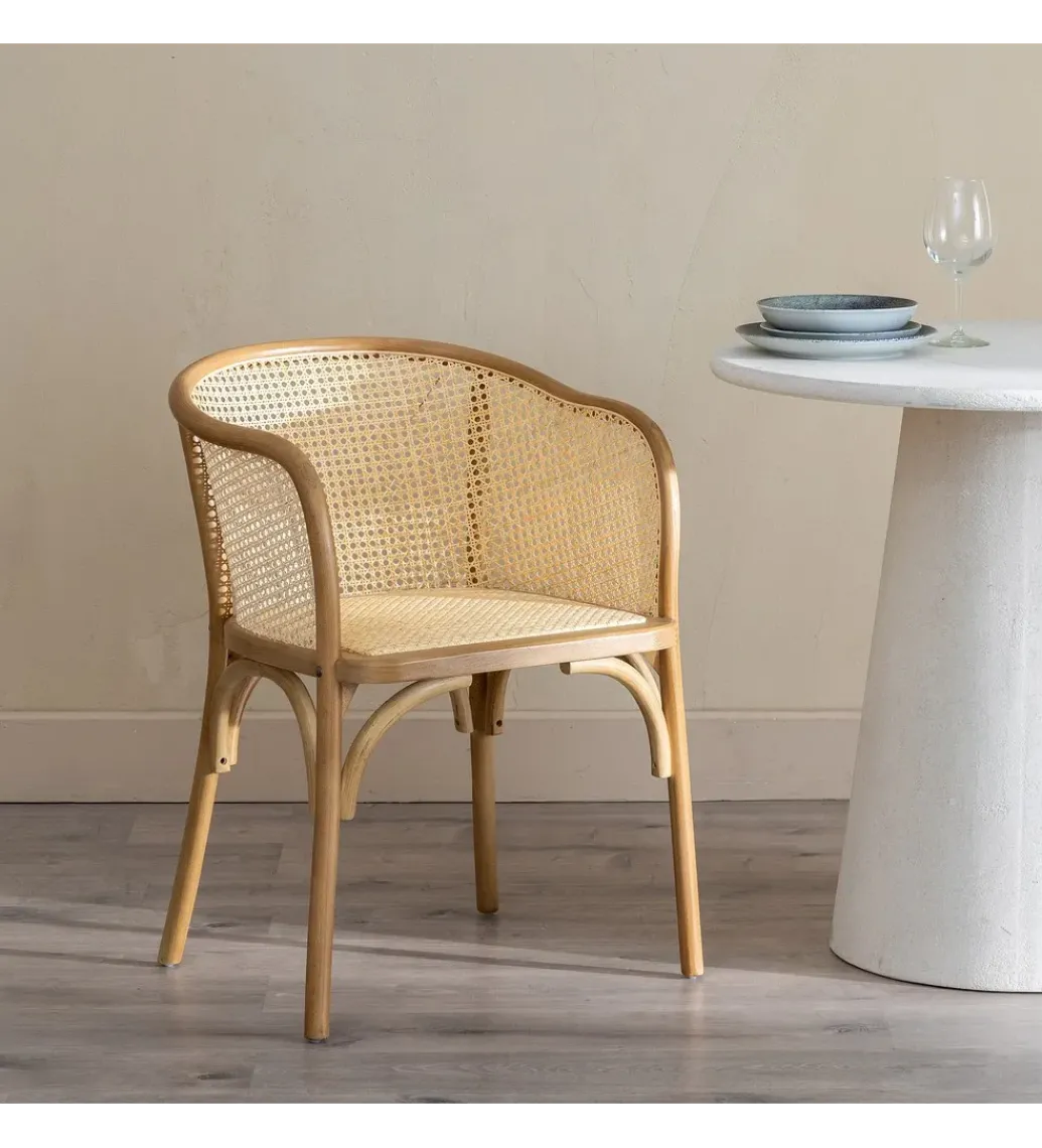 Krzesło JYNKO naturalny ratan drewno wiązu*Zona-Design